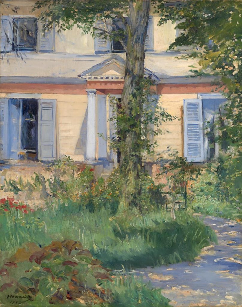Manet paintings - House at Rueil