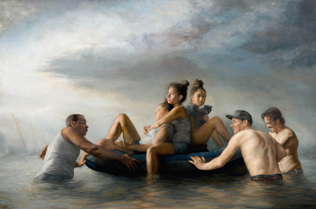 Jonathan Hodge, “Katrina,” oil on panel, 48 x 72 in.