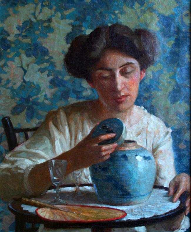 William Chadwick (1879 – 1962), “The Ginger Jar,” oil on canvas