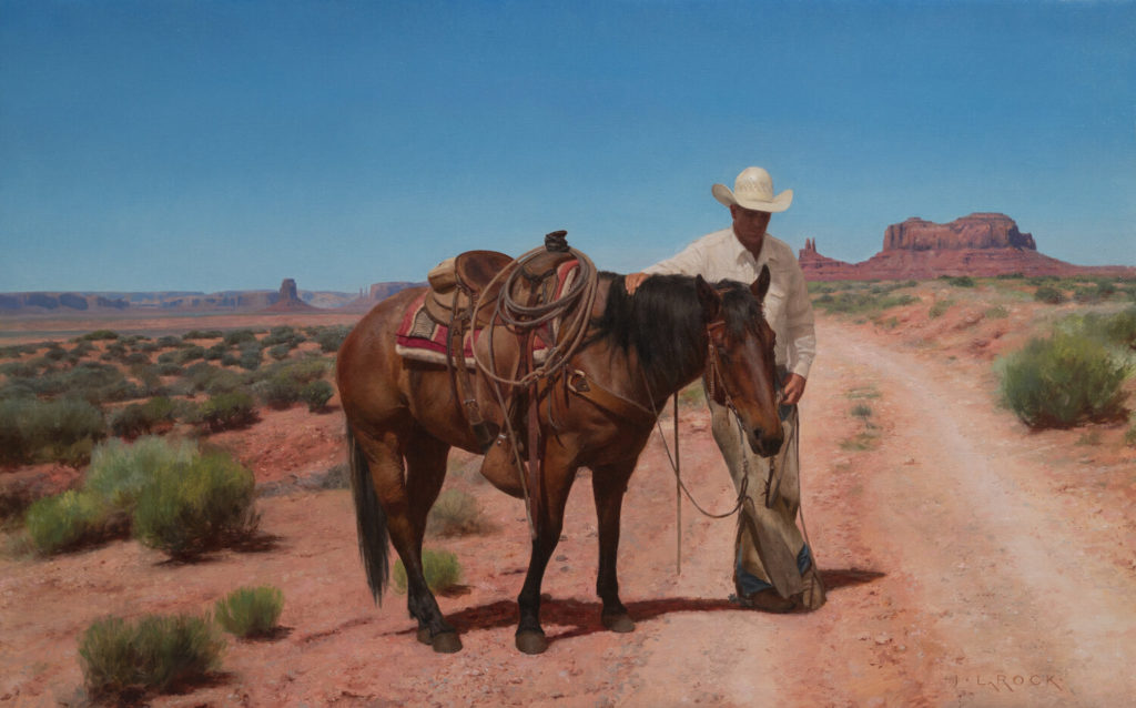 Joshua LaRock, “On the Road,” oil, 17 x 27 in. (sold)