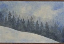 Among the Trees: Bridgette Meinhold Bridgette Meinhold, “Among the Trees,” 38 x 60 in.