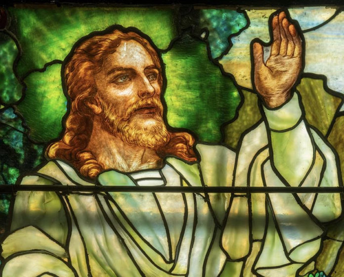 Discussion: Sermon on the Mount stained glass
