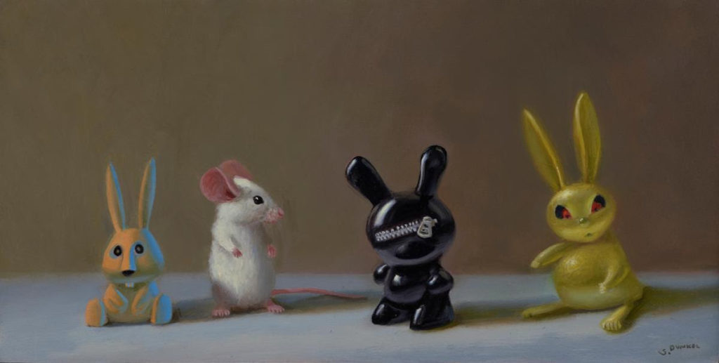 Contemporary still life paintings - Stuart Dunkel - Family Portrait Rabbit