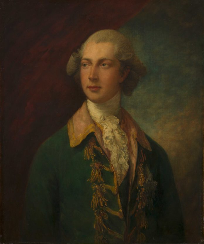 “After Thomas Gainsborough” (1727–1788), George IV when Prince of Wales, c. 1782–85, oil on canvas, 30 x 25 1/3 in., Royal Collection Trust © Her Majesty Queen Elizabeth II