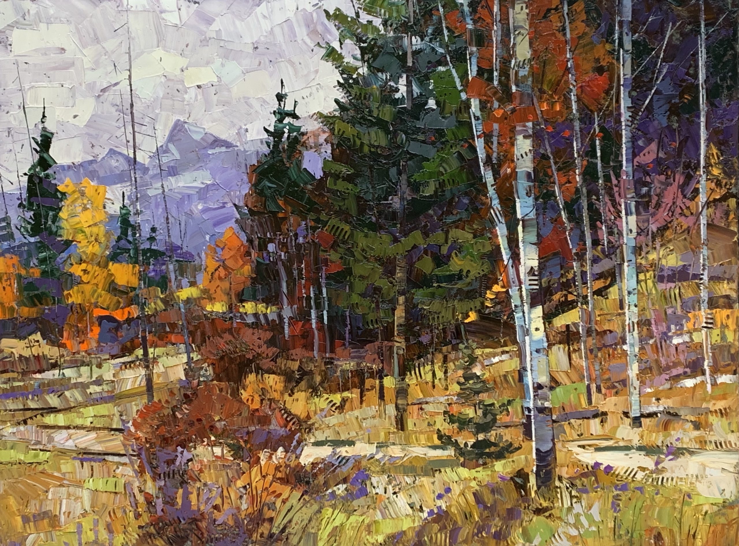 Rocky Mountain Path by Robert Moore, Oil on Canvas, 30 x 40 in.; Trailside Galleries