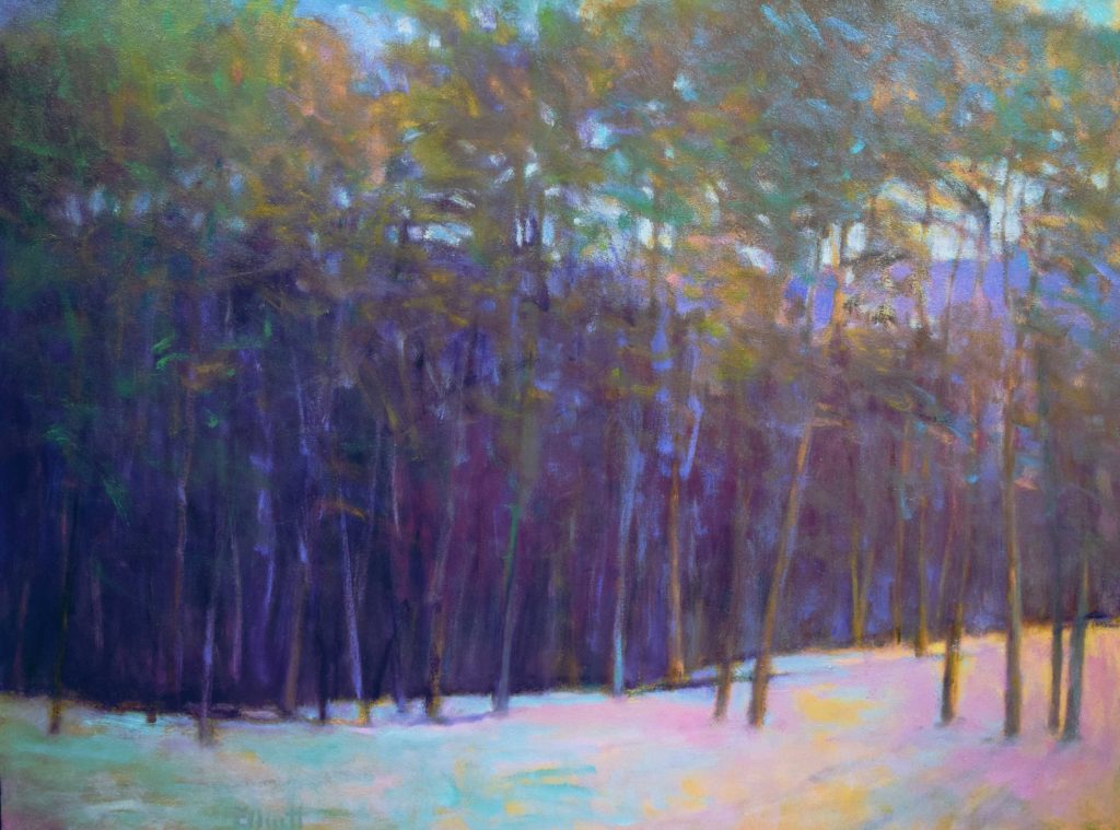 "Winter’s Morning," 2016, Oil on canvas, 36 x 48 inches