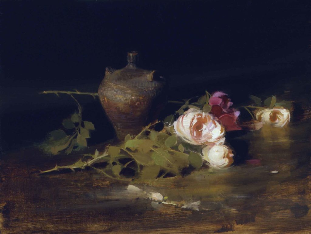Still life oil paintings of flowers