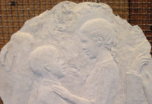 Sculpture Created in Self-Isolation Sculpture - "Brother and Sister" by George Anthonisen