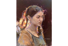 2020 NOAPS is On Krystal Brown, "Forged," 16 x 12, Oil, $1,200; Best Use of Color and Light Award