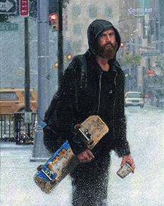Donald Curran Street Life 10 x 8 Oil $800