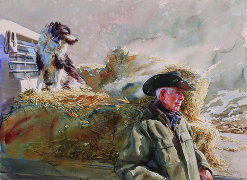 Watercolor portraits of veterans by Mary Whyte