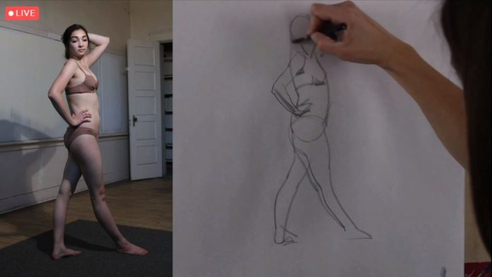 Realism Live - drawing for beginners - Erin Meads figure sketch A