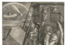 Auction: Old Master & British Drawings Print of an angel, narrative art