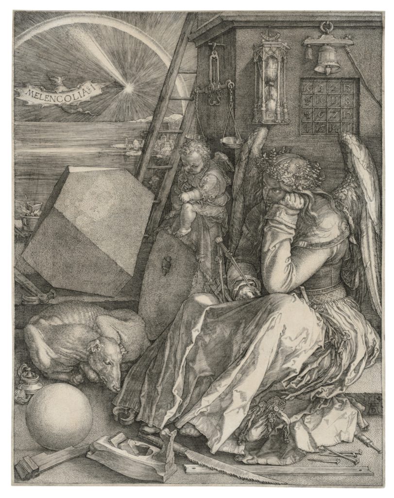 Print of an angel, narrative art