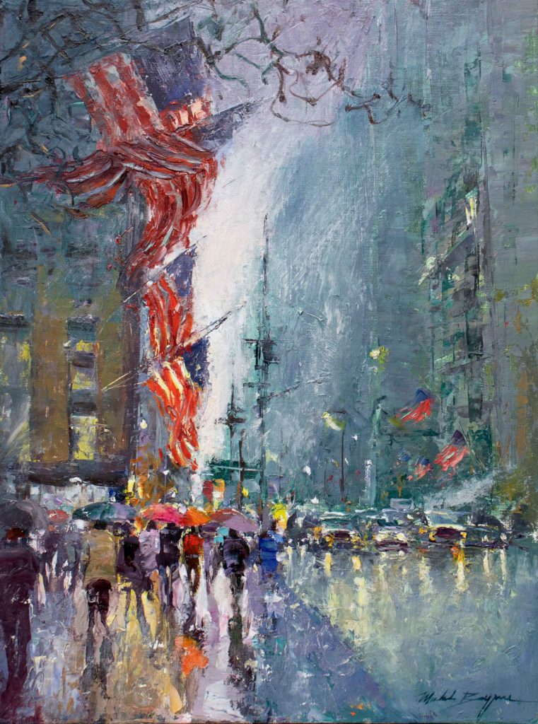 Oil painting of New York