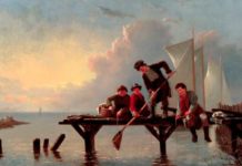 The Artists’ Fellowship and the Art of Giving Narrative painting of boys fishing