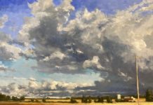 A Landscape Painting Spotlight: Big Sky Landscape oil painting with large clouds