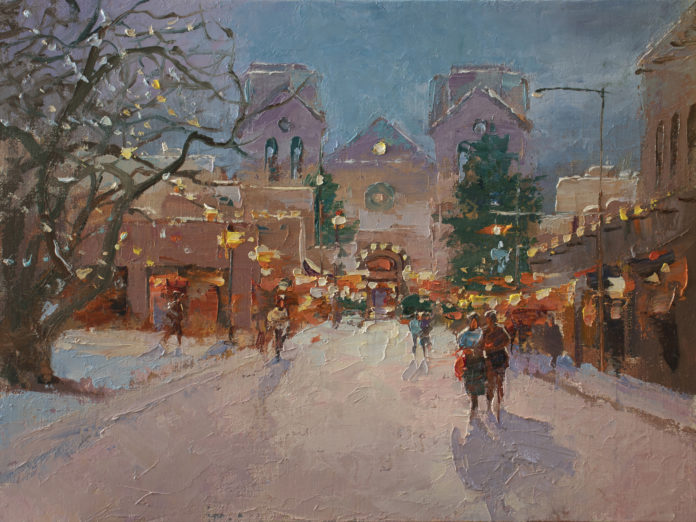 Landscape oil painting