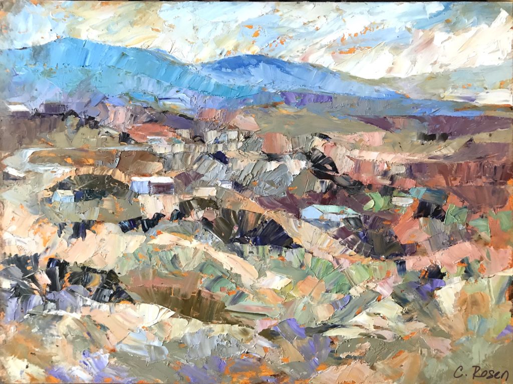 Desert landscape painting