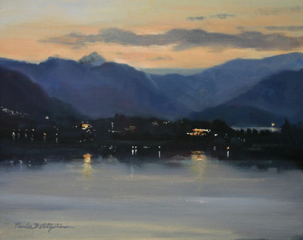 Paula Holtzclaw, "Lake Como Twilight"