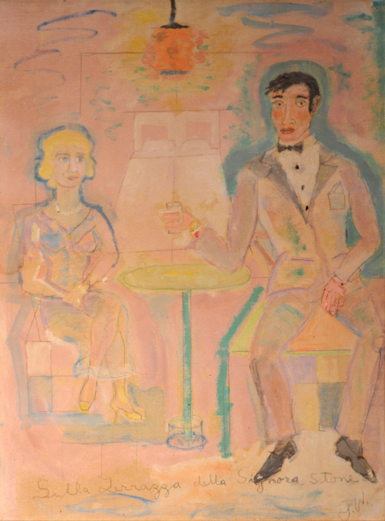 Multi-figure painting by Tennessee Williams