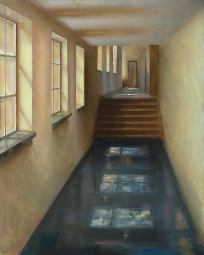 Painting of a hallway
