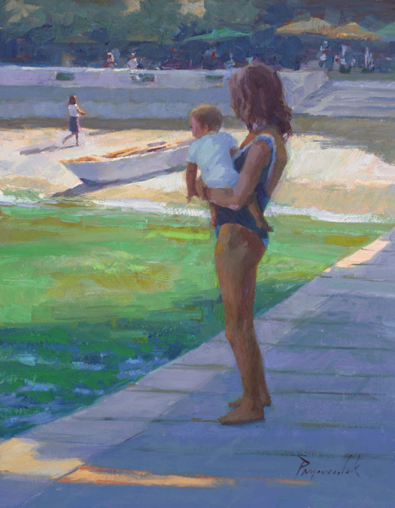 Camille Przewodek, "Beach Babe – Vernazza," 14 x 11 in.