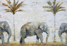 Almost True Tales Wildlife paintings - elephants in art