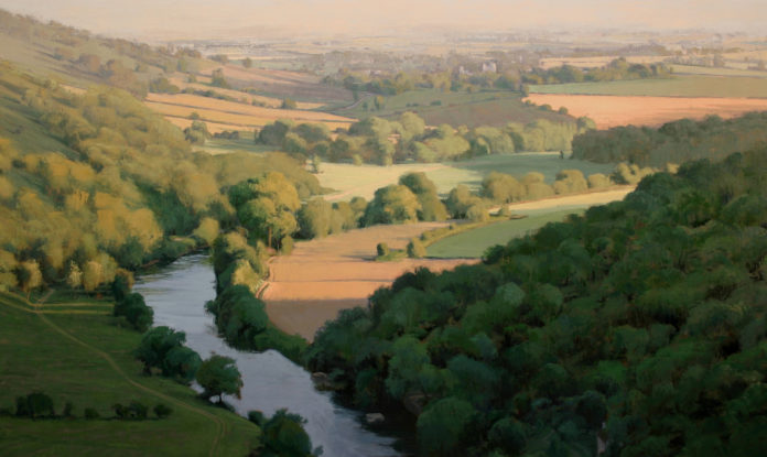 Brad Aldridge, "A Far-Off Country," 60 x 102 inches, Oil on canvas