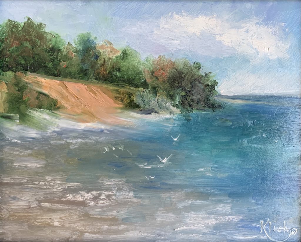 Painting of a coastline