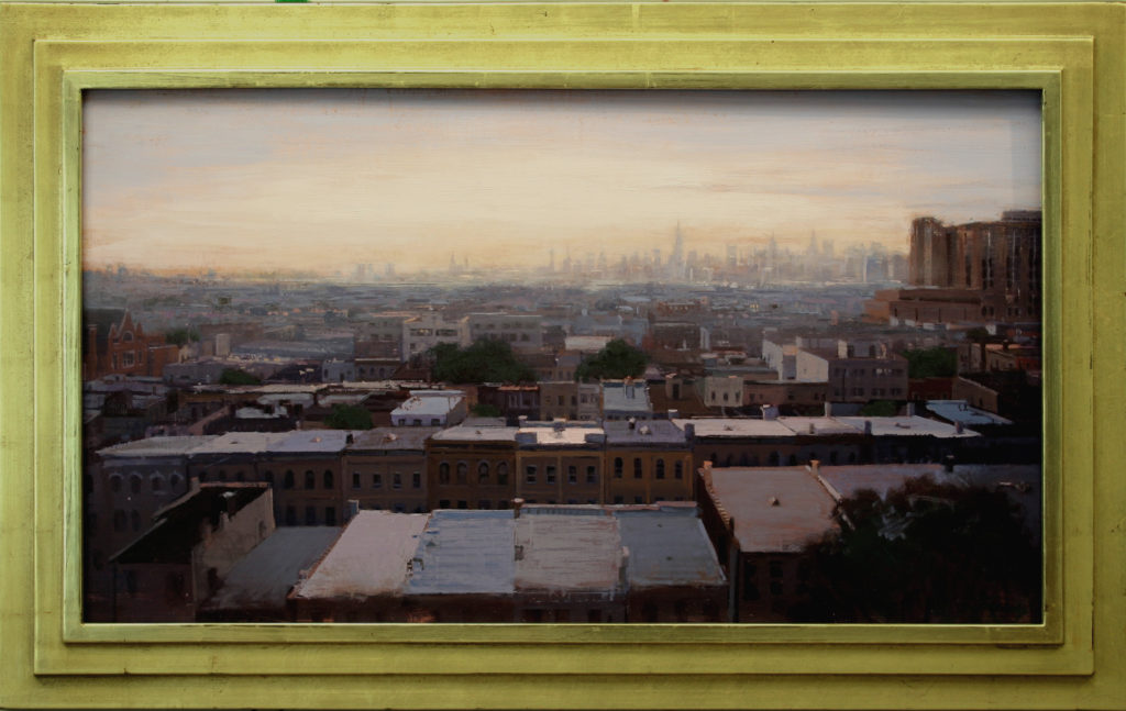Oil painting of Brooklyn New York