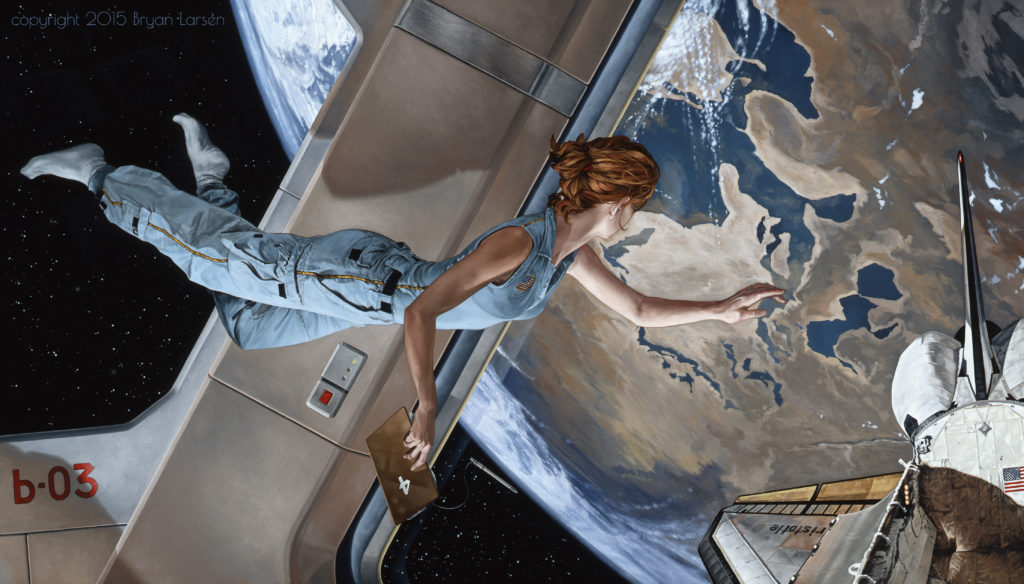 Painting of a woman in space - Cordair Art Galleries