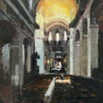 Featured Artwork: Philippe Gandiol Oil painting of inside of cathedral