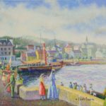 The Pissarro Dynasty H. Claude Pissarro, "Embarquement pour le Havre" painting