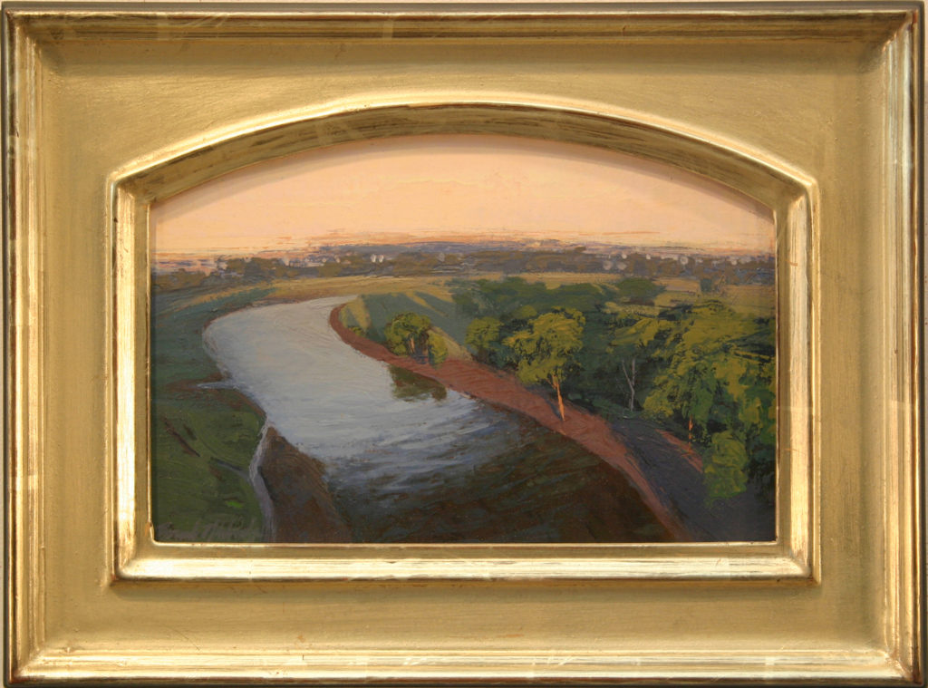 Brad Aldridge, "Winding River," 6 x 9 inches, Oil on canvas