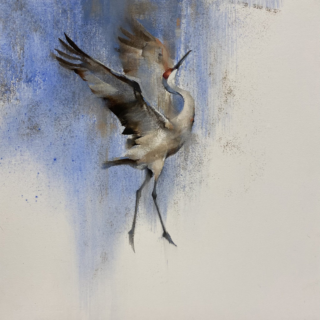 Wildlife painting of a bird