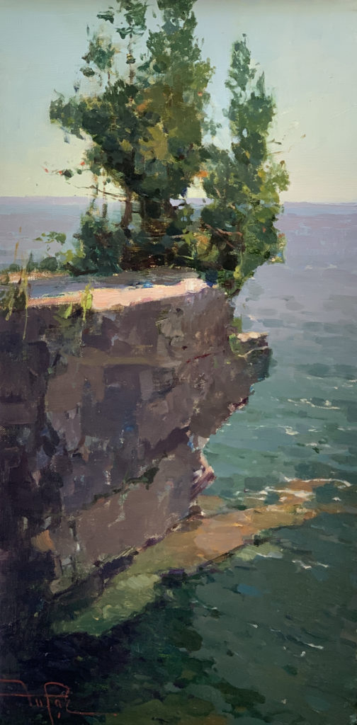 Zufar Bikbov, "Over the Lake," 20 x 10 in., oil