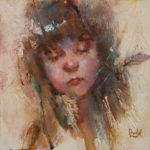 Featured Artwork: Chantel Lynn Barber Acrylic painting of a young girl's face.