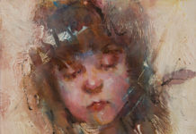 Featured Artwork: Chantel Lynn Barber Acrylic painting of a young girl's face.