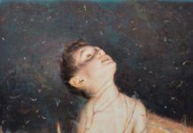 Recent Paintings by Julio Reyes Julio Reyes (b. 1982), "Firefly," 2021, egg tempera on panel, 14 x 16 in.
