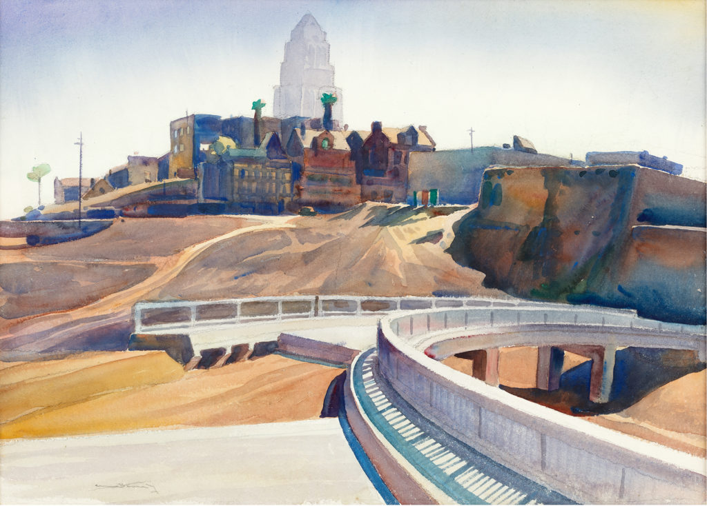 Emil J. Kosa Jr., "Freeway Beginning" painting