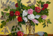 Featured Artwork: Joan Drennan Oil painting of flowers in a vase