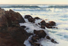 Michelle Jung is “Making Waves” “Rocks and Foam” by Michelle Jung