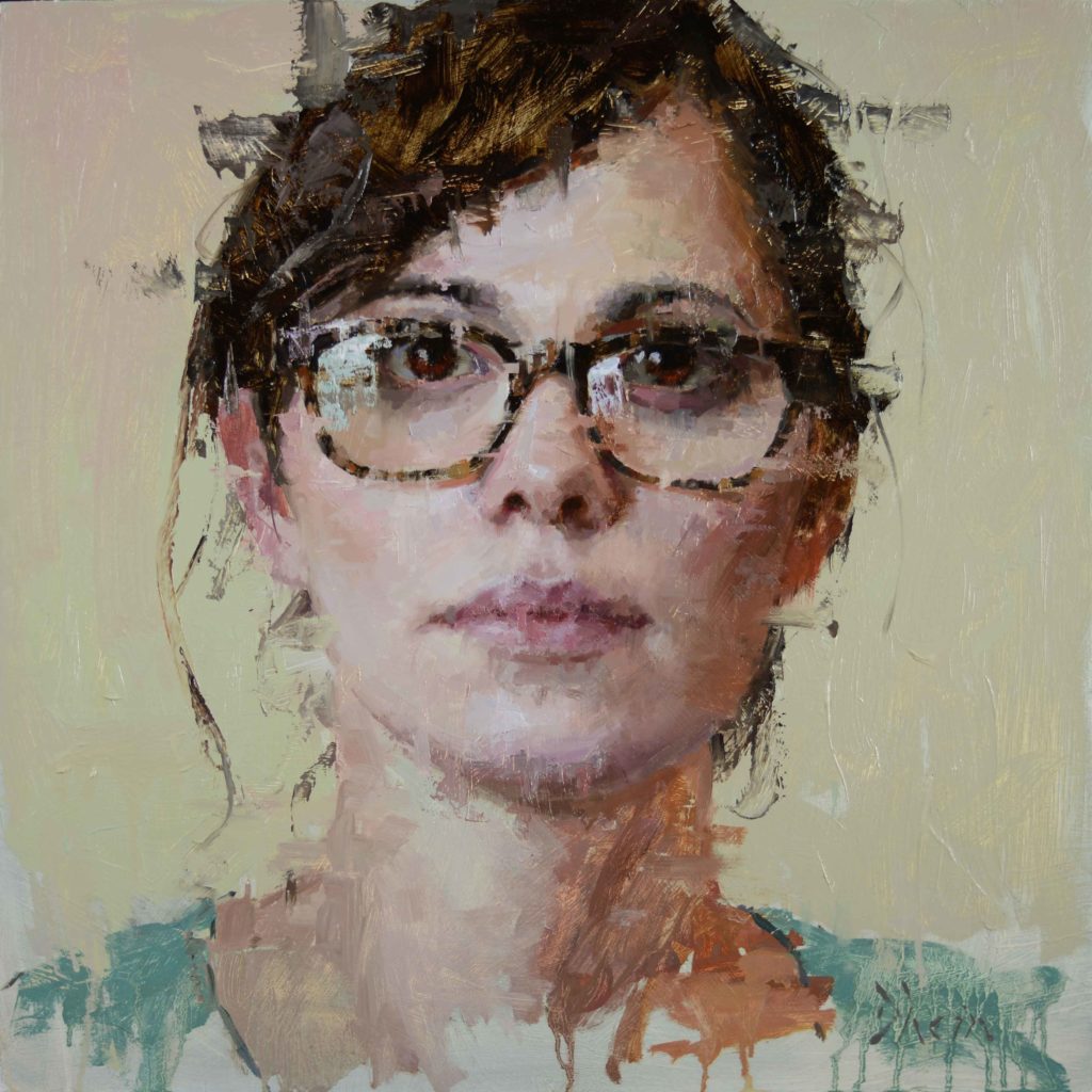 Jacob Dhein, "Theresa," 24 x 24 inches, Oil on panel