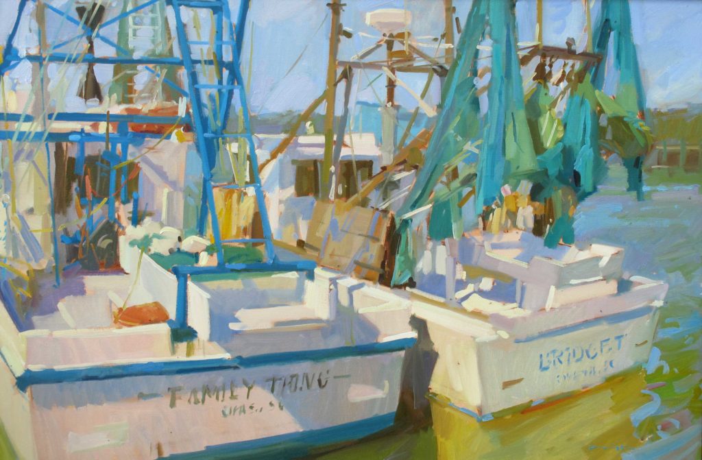 Colin Page, "Shrimpers," 24 x 36 in.