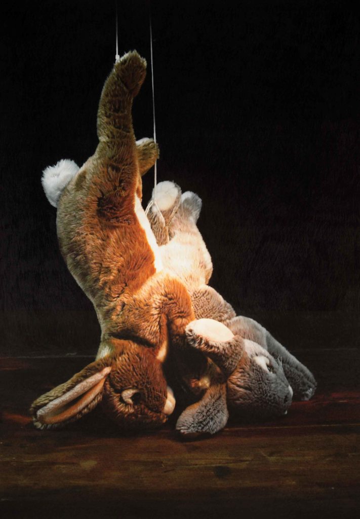 Photorealistic Painting of two rabbits