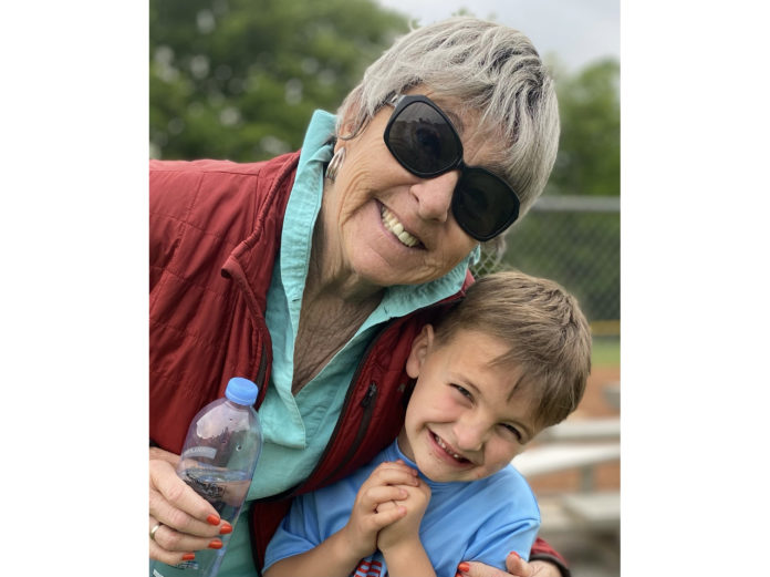 Anne W. Brown with her grandson