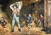 Revisiting America Eastman Johnson, published by Currier & Ives, "Husking"