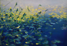 Luminous Mysteries Oil painting of a pond