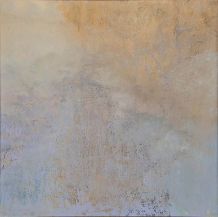 Pastel painting of dissipating winter haze